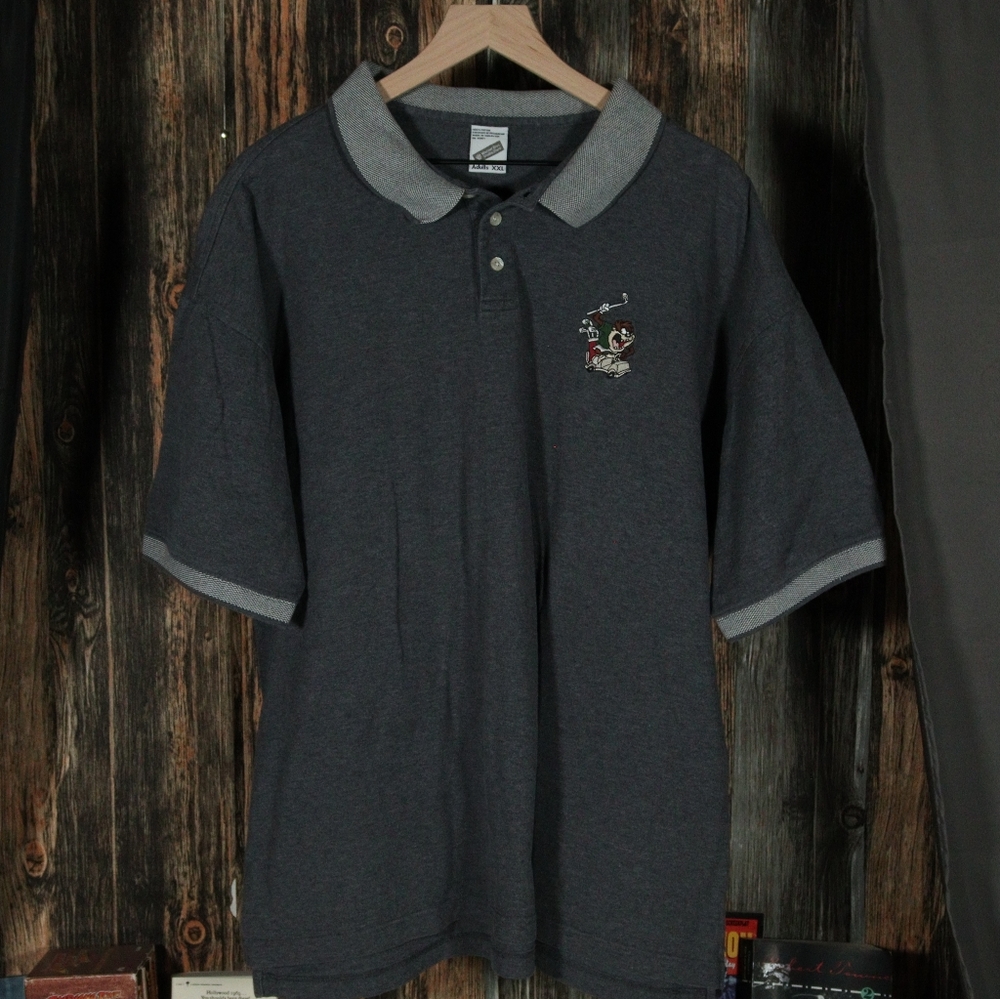 Tasmanian devil collared t-shirt Size XXL